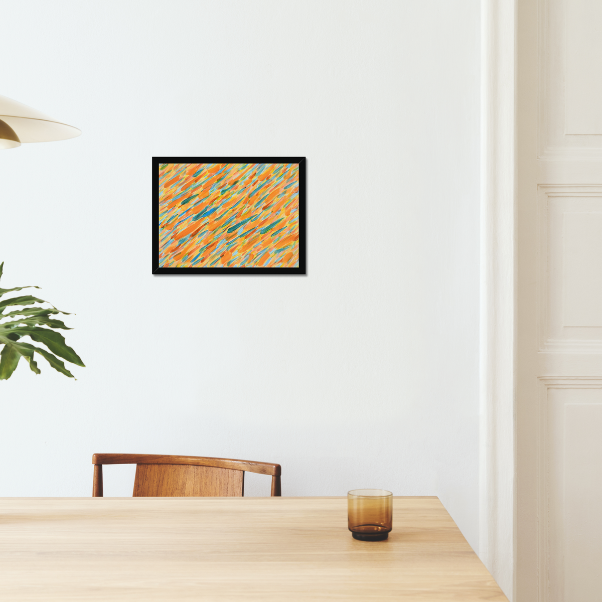 Ember Rain framed print in an interior