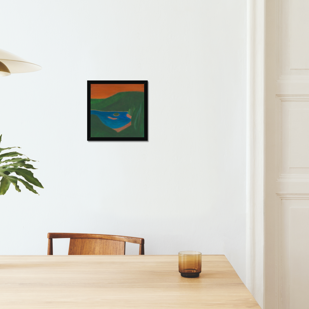 High Desert Lake framed print in an interior