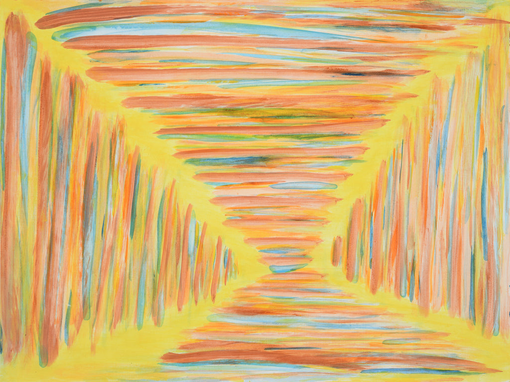 Vanishing Light — abstract perspective acrylic painting by Gaia Lenzi